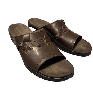 Clarks Women’s  Chelsea Path Slide Sandals Size 8M Brown